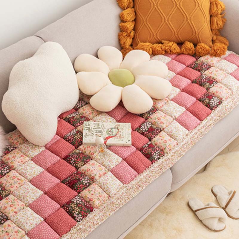 Garden Chic Cotton One-Piece Pet Friendly Protective Silky Couch Cover