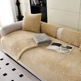 Thickened Plush Herringbone Non-slip Breathable Couch Cover