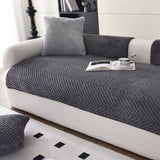 Thickened Plush Herringbone Non-slip Breathable Couch Cover