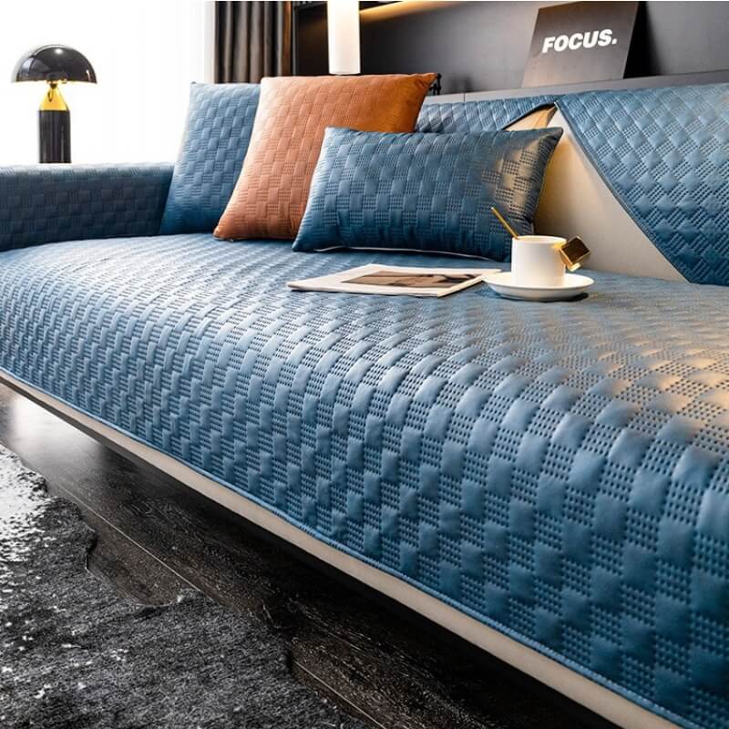 Water-resistant Leathaire Fabric Sofa Cover Furniture Protection Sleek Couch Cover