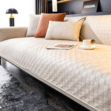 Water-resistant Leathaire Fabric Sofa Cover Furniture Protection Sleek Couch Cover