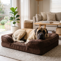 Large Orthopedic Memory Foam Dog Bed | Comfortable Bolster Design for Large Breeds