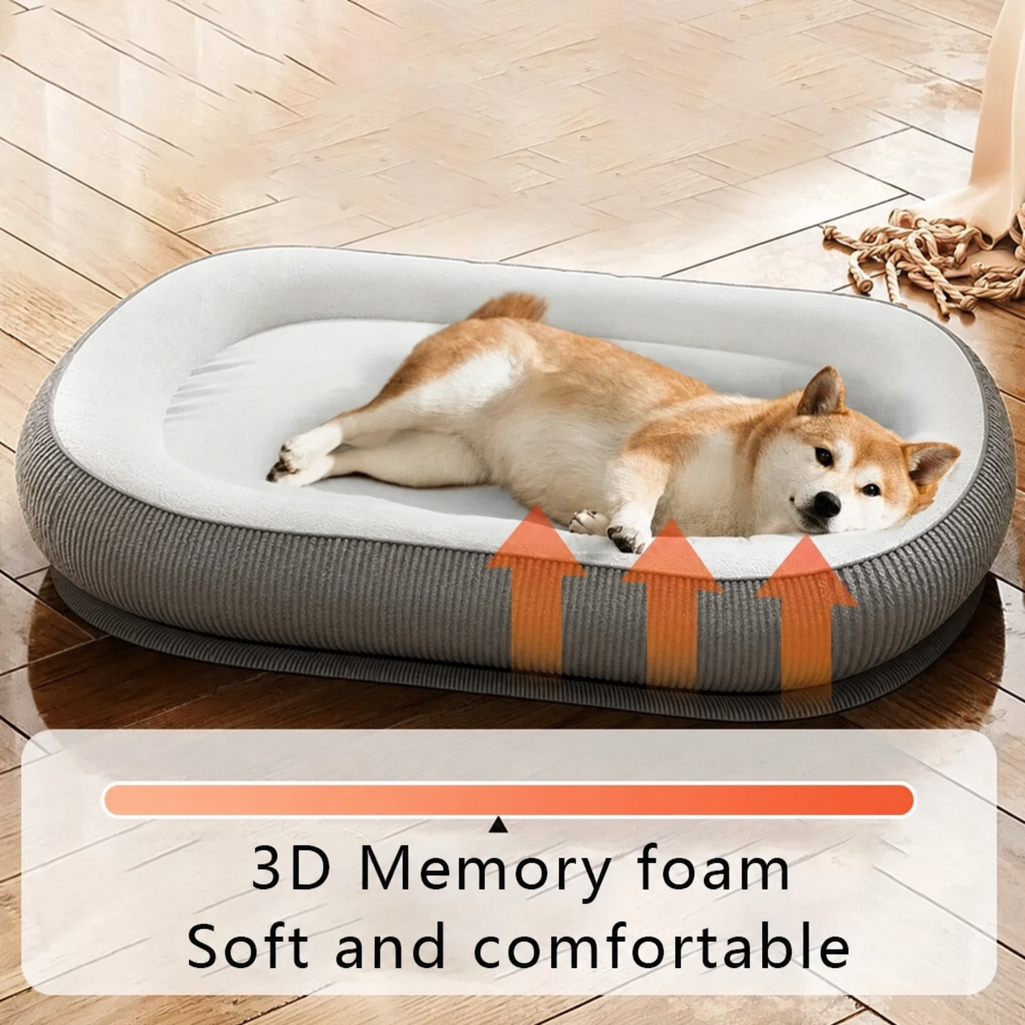Breathable Cushioned Dog Bed Basket | Soft Mat for Small to Extra-Large Dogs
