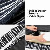 Orthopedic Dog Bed | Textured Stripe Design | Cozy and Supportive