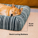 Orthopedic Dog Bed | Textured Stripe Design | Cozy and Supportive