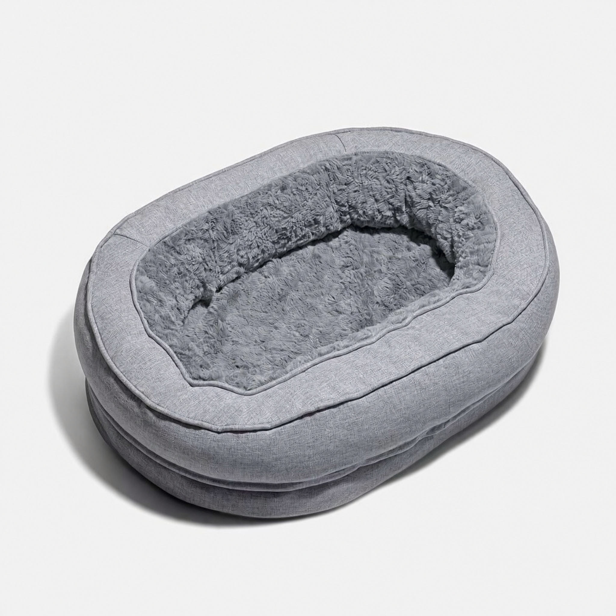 Orthopedic Dog Bed | Cozy Cotton Fleece Donut Design | Large Anti-Slip Waterproof Pet Bed