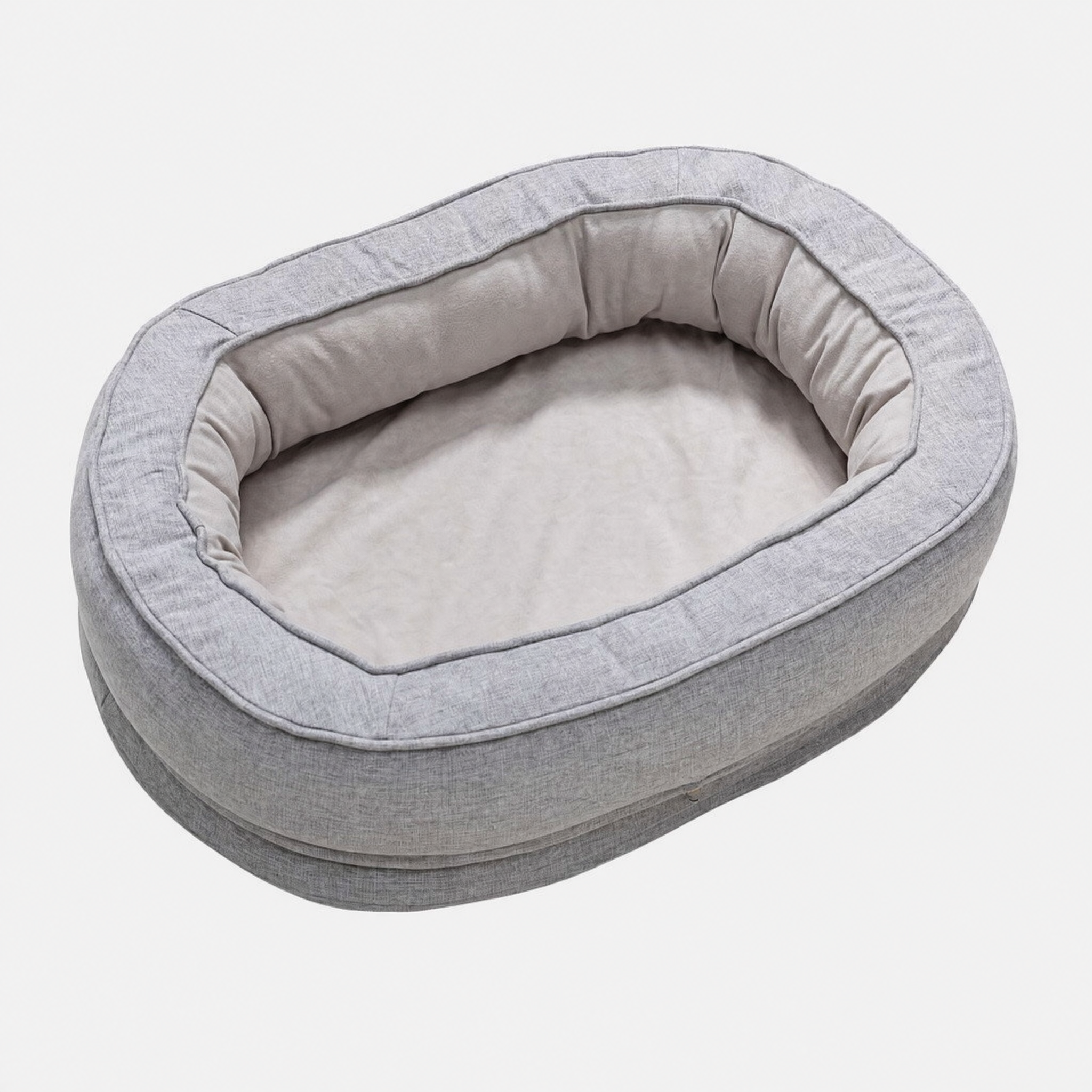 Orthopedic Dog Bed | Cozy Cotton Fleece Donut Design | Large Anti-Slip Waterproof Pet Bed