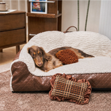 Dog's Cozy Faux Fleece Sofa Bed | Comfortable Orthopedic Cushioning