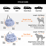 Pet Booster Seat | Portable Cotton Dog Car Bed | Comfortable Travel Accessory
