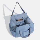 Pet Booster Seat | Portable Cotton Dog Car Bed | Comfortable Travel Accessory
