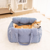 Pet Booster Seat | Portable Cotton Dog Car Bed | Comfortable Travel Accessory
