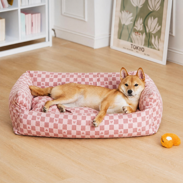Pet's Cozy Plush Sofa Bed | Stylish Reversible Dog Bed
