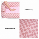 Pet's Cozy Plush Sofa Bed | Stylish Reversible Dog Bed
