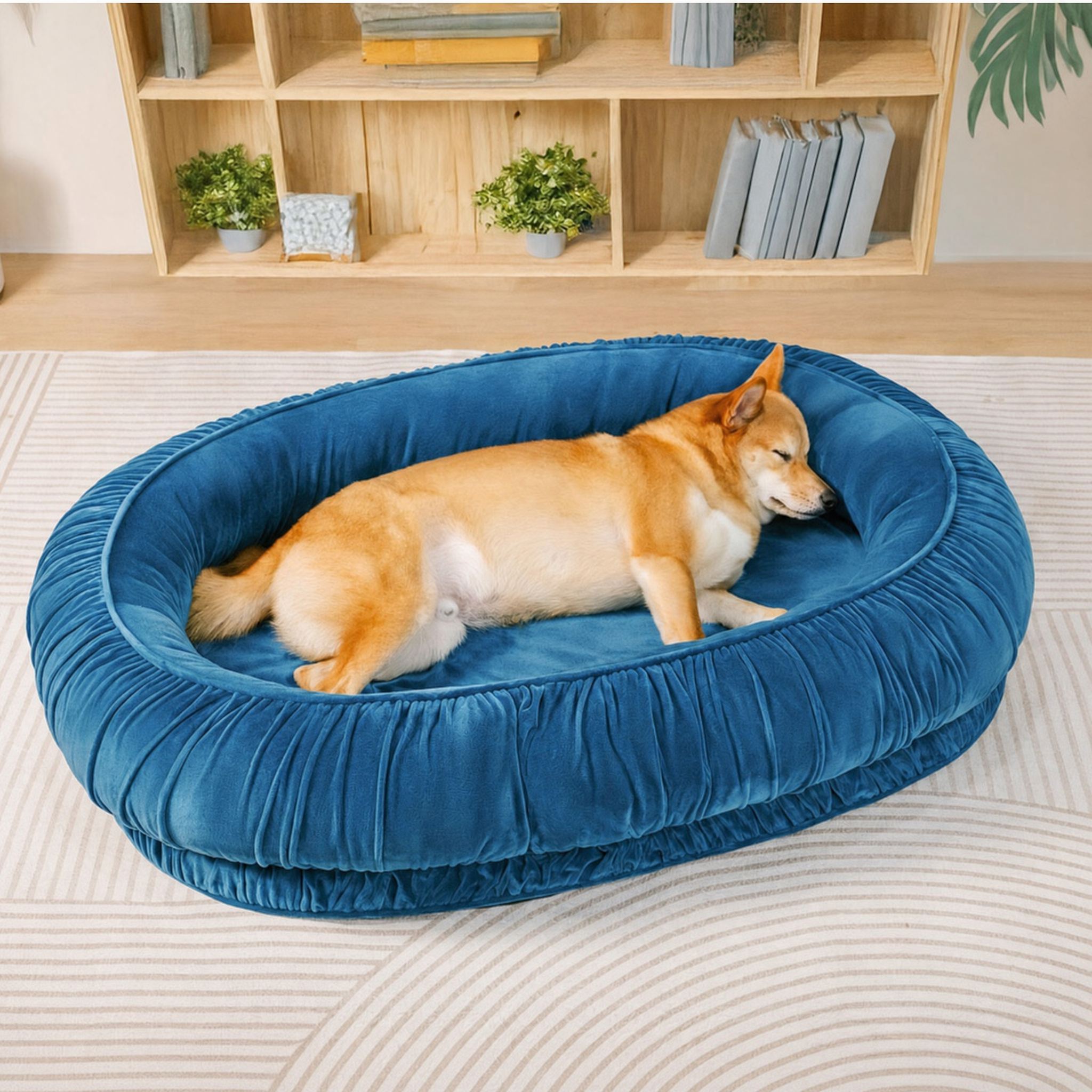 Pet's Cozy Velvet Orthopedic Bed | Supportive Detachable Nest for Dogs and Cats