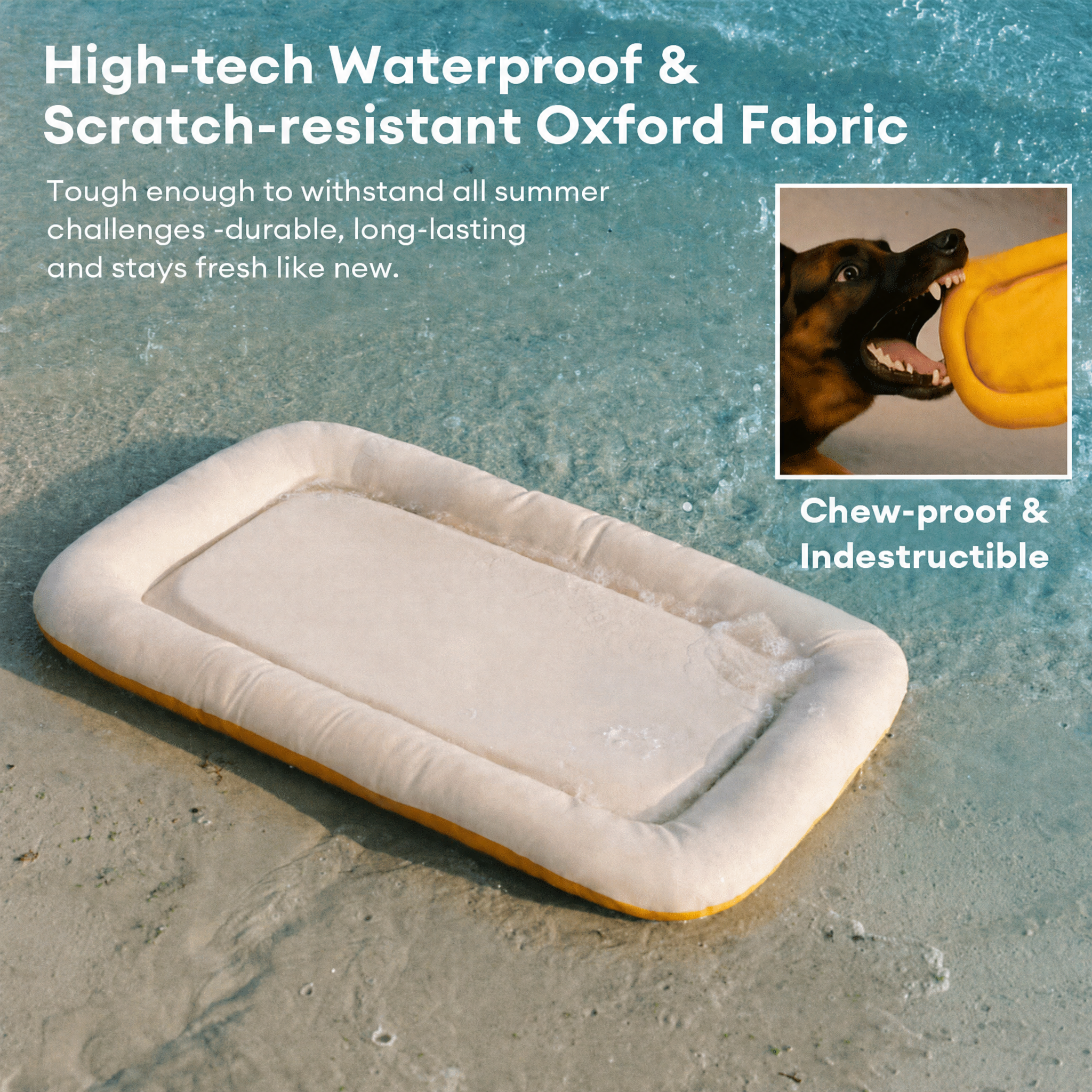 Orthopedic Memory Foam Dog Mat | Waterproof Chew-Proof Bed | Comfortable and Durable Support