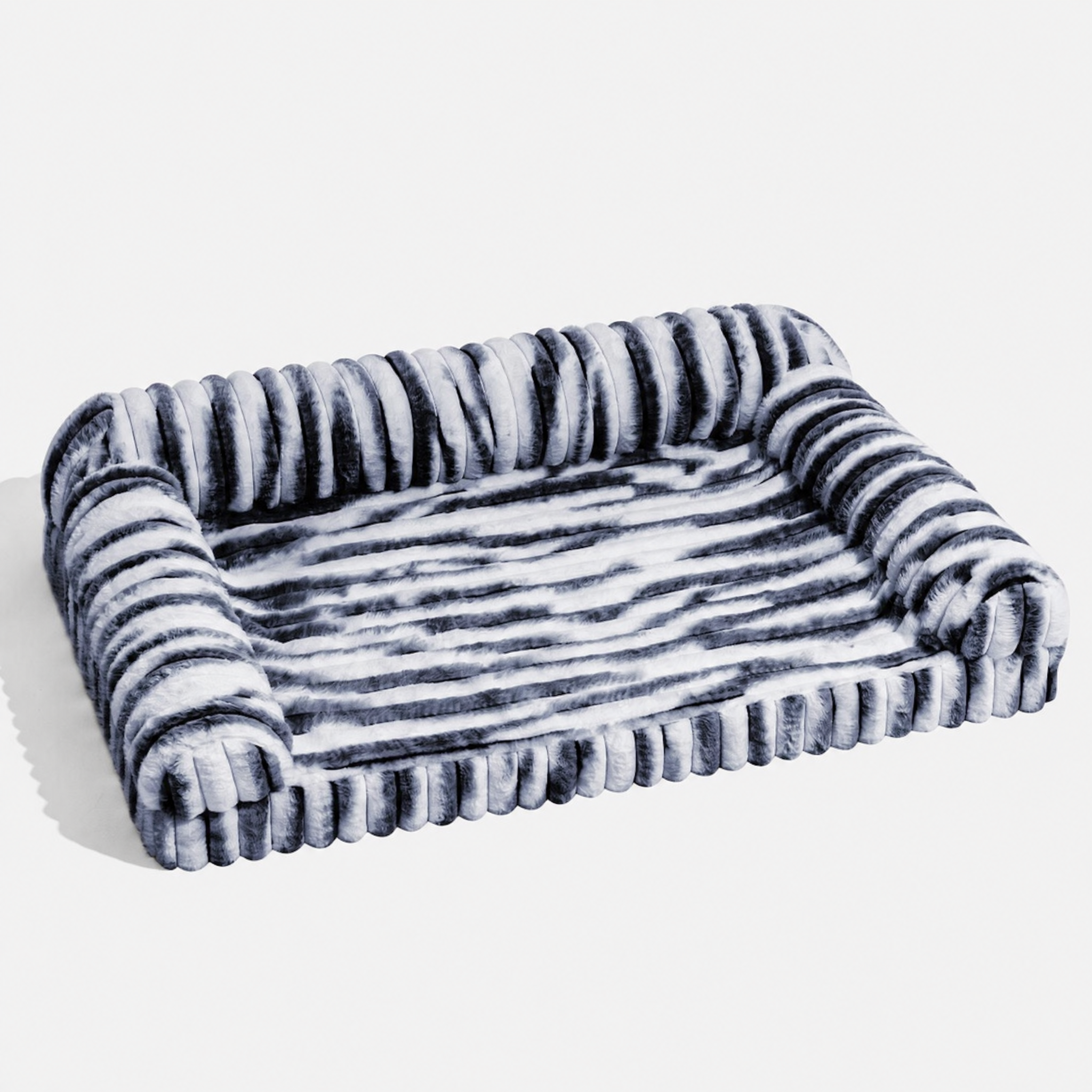 Pet's Cozy Faux Fur Dog Bed | Orthopedic Supportive Bolster for Comfort