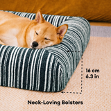 Orthopedic Dog Bed | Textured Stripe Design | Cozy Large Supportive Pet Bed