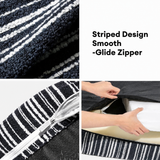 Orthopedic Dog Bed | Textured Stripe Design | Cozy Large Supportive Pet Bed