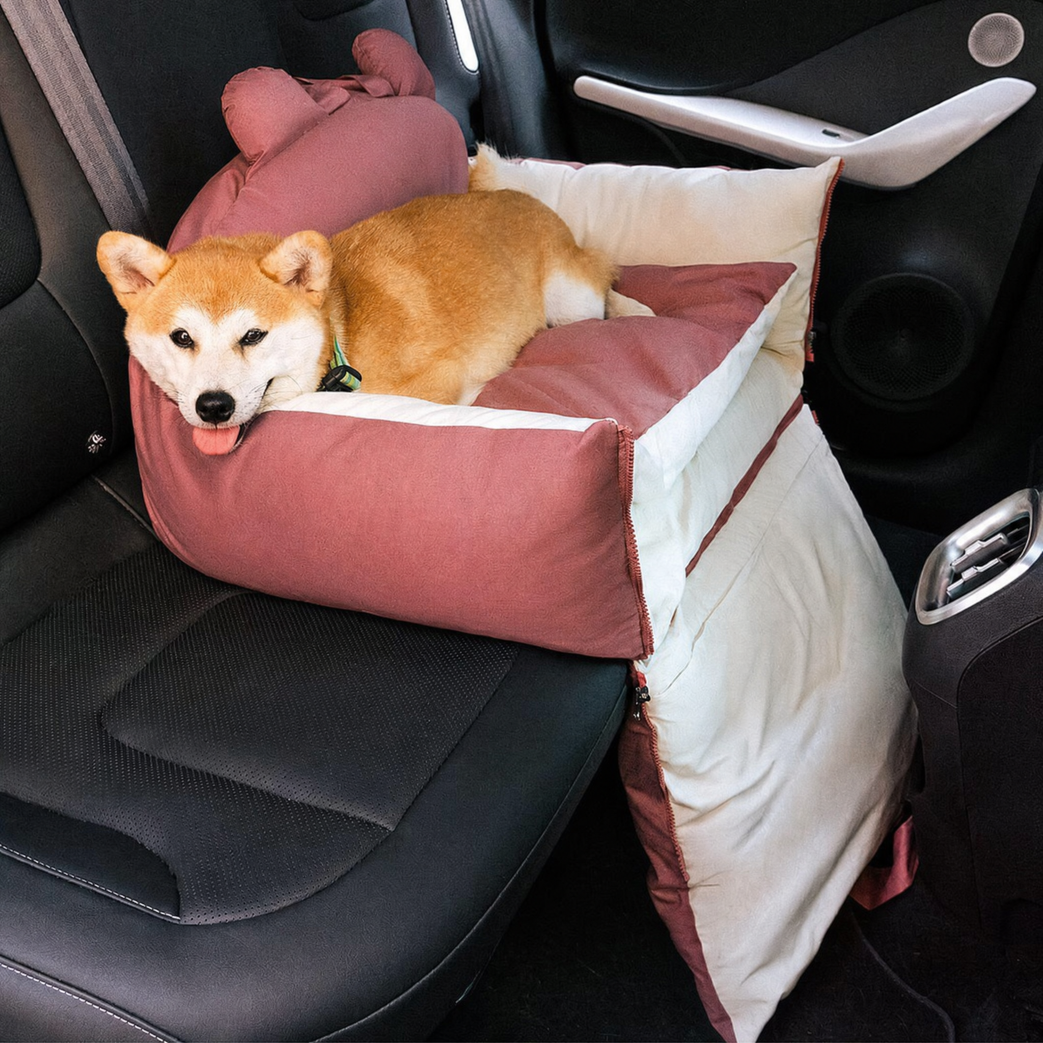 Dog Car Seat Bed | Plush Multifunctional Pet Car Seat | Cozy Safety Booster Seat