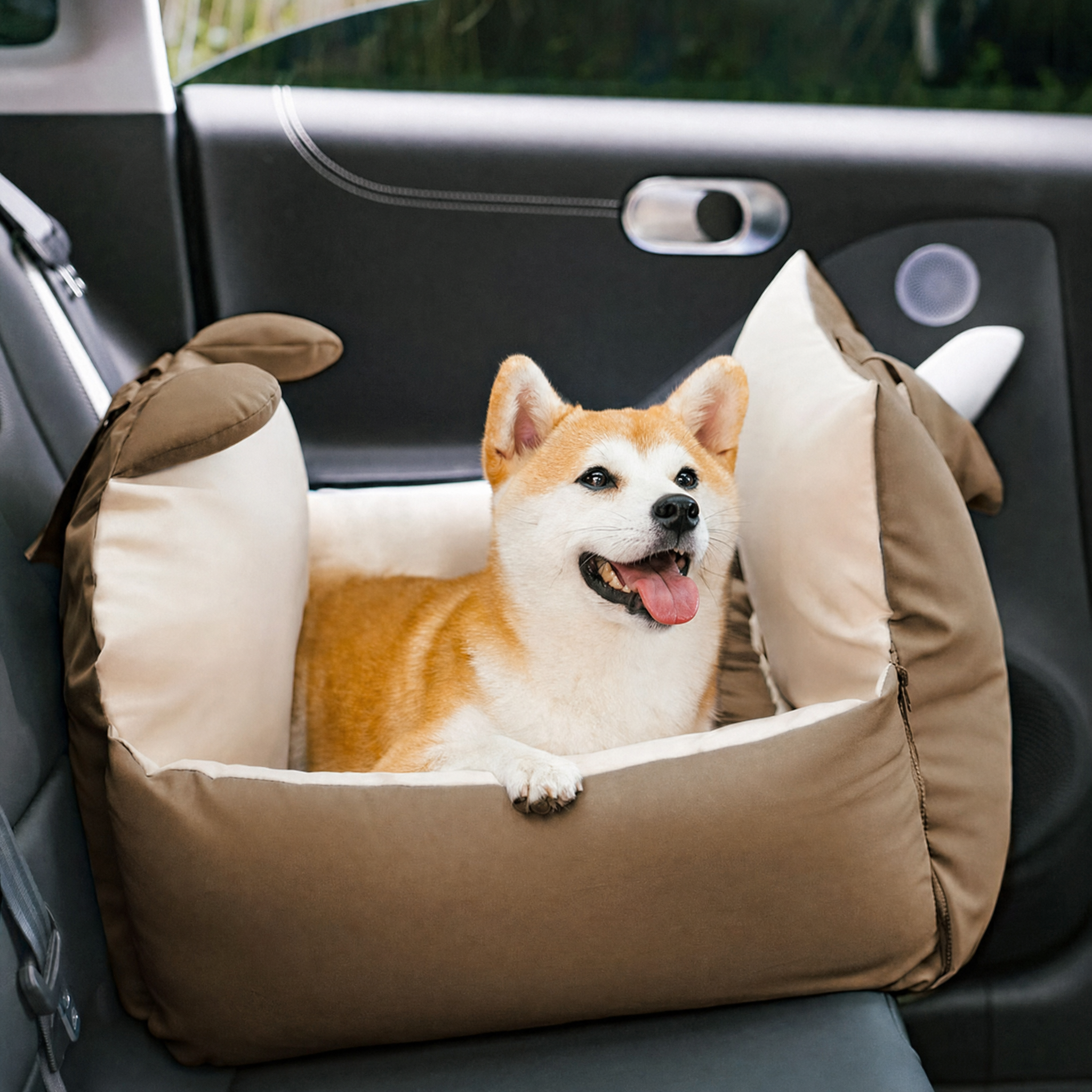 Dog Car Seat Bed | Plush Multifunctional Pet Car Seat | Cozy Safety Booster Seat