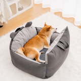 Dog Car Seat Bed | Plush Multifunctional Pet Car Seat | Cozy Safety Booster Seat