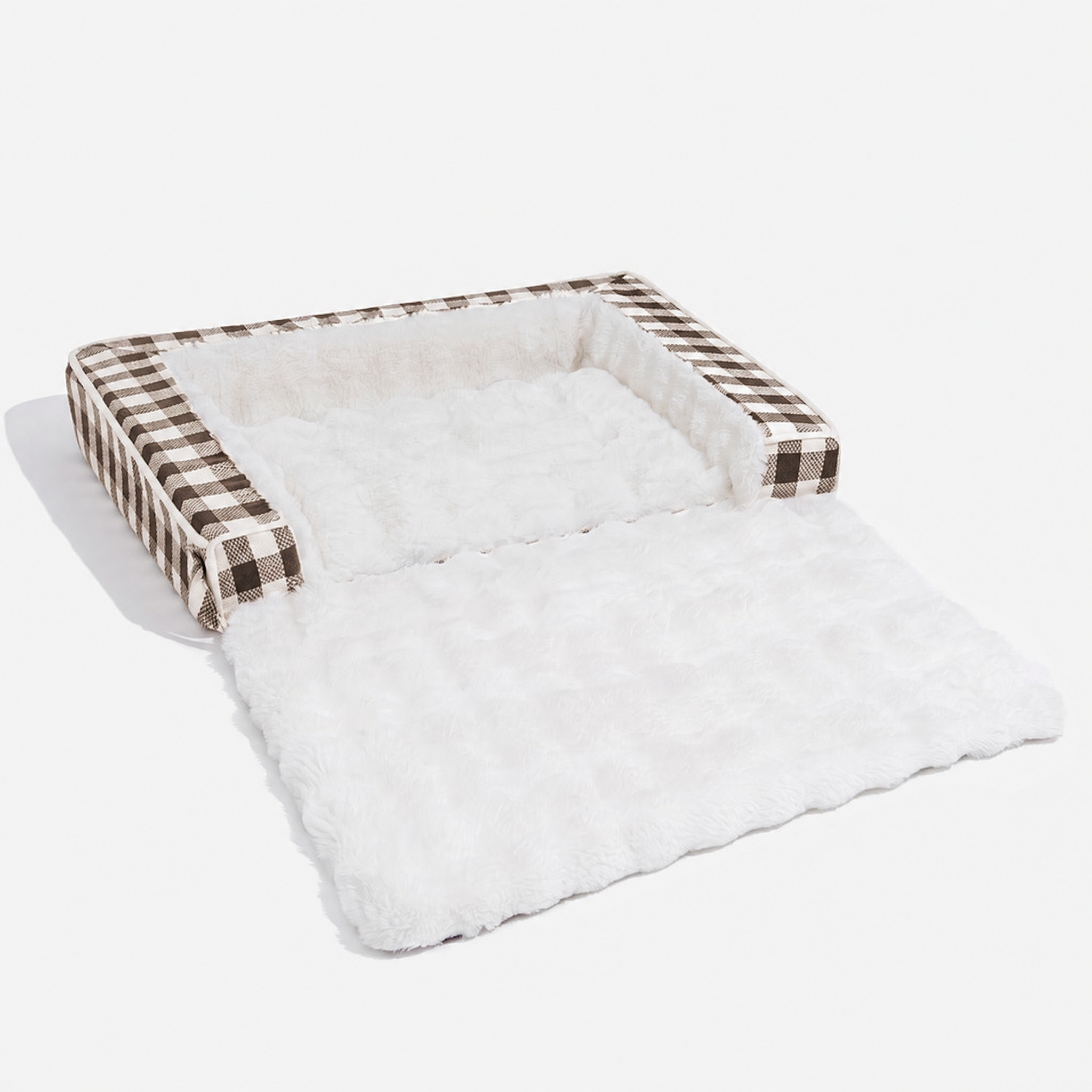 Pet's Ergonomic Plush Dog Bed | Expandable Calming Sleeping Mat