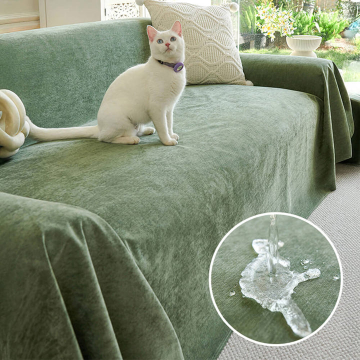 Soft and Waterproof Scratch-Resistant Non-Linting Throw Heavy-Duty Couch Cover