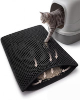 Honeycomb Cat Litter Mat black