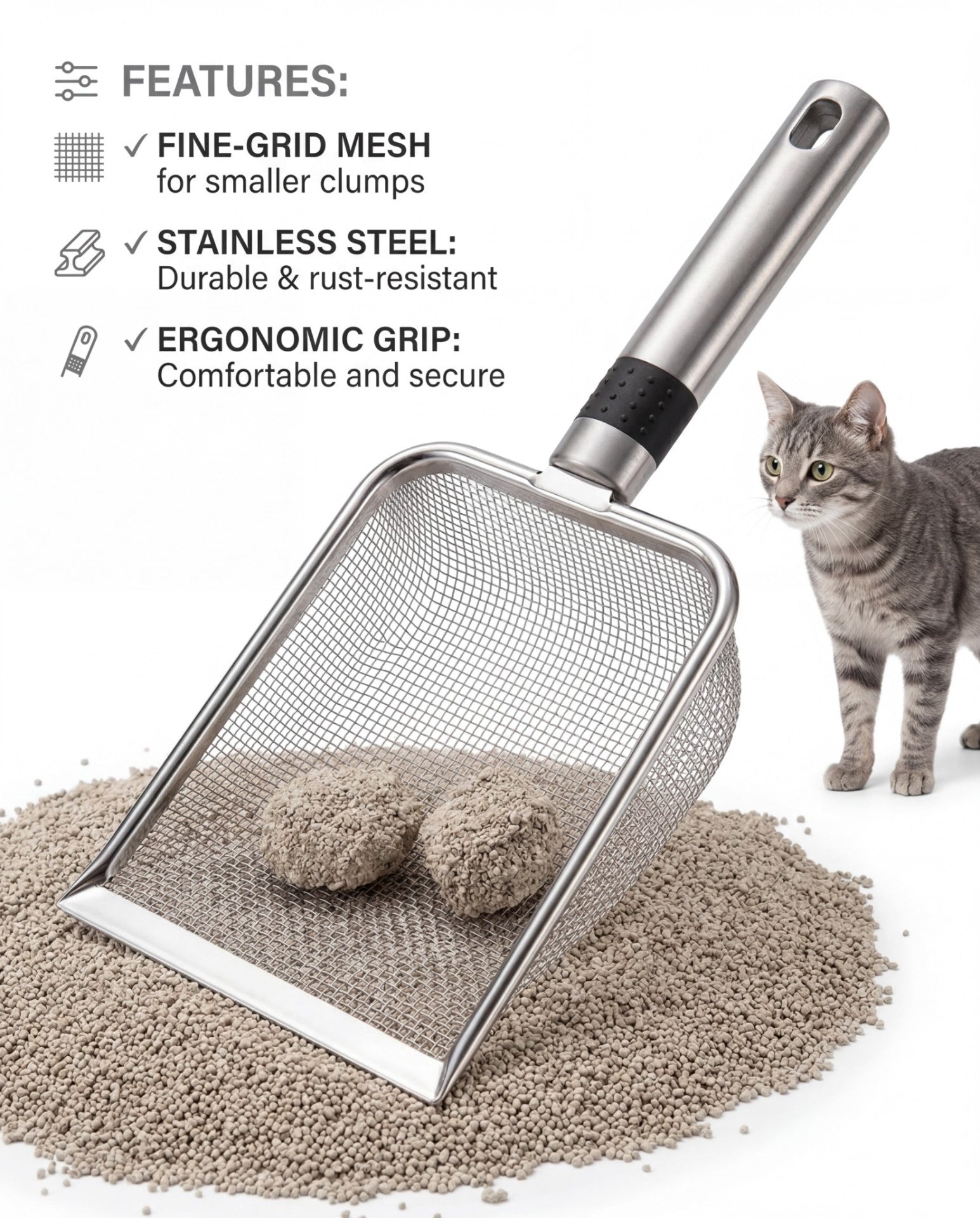 Litter Scoop features