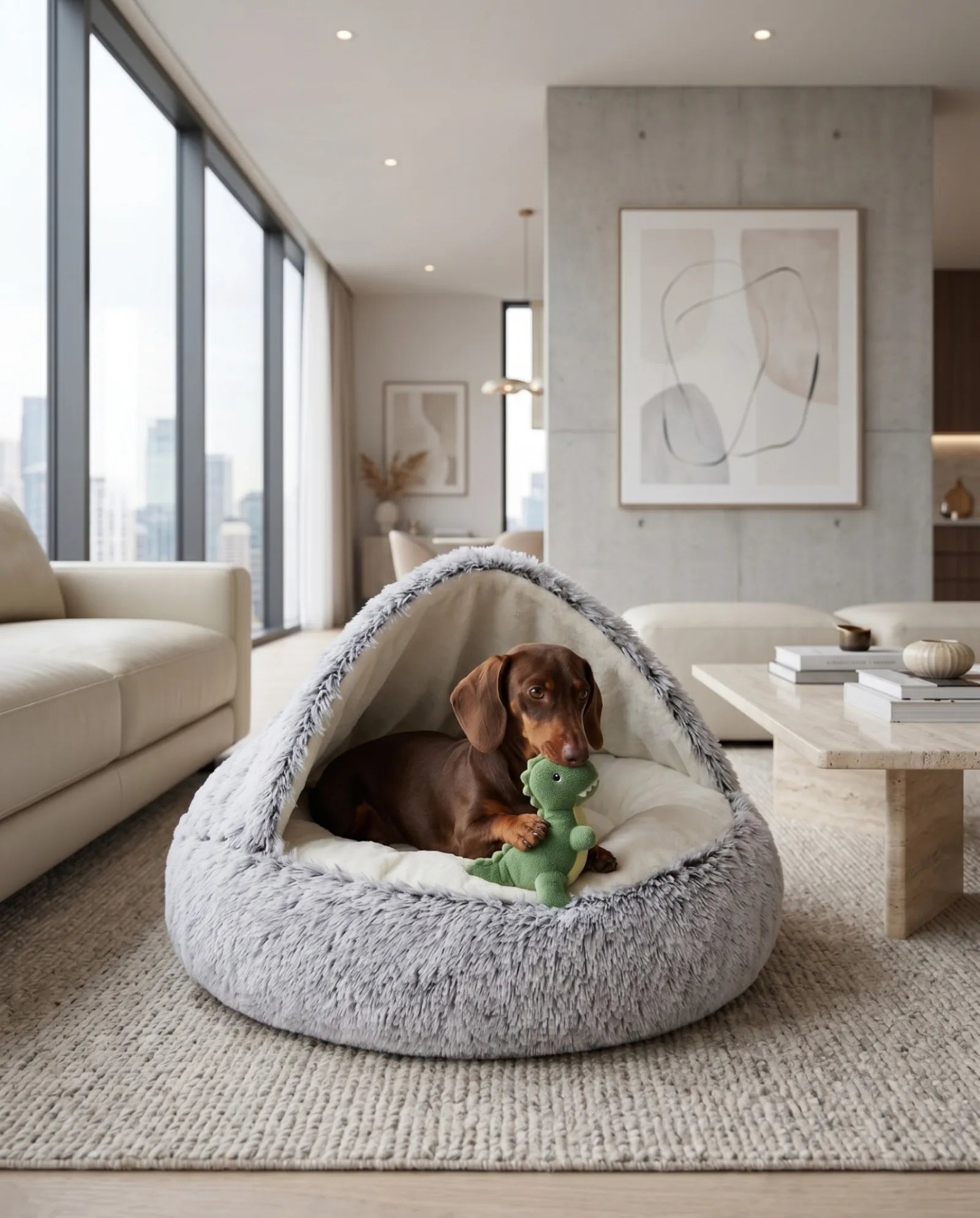A calming hideaway for anxious pups