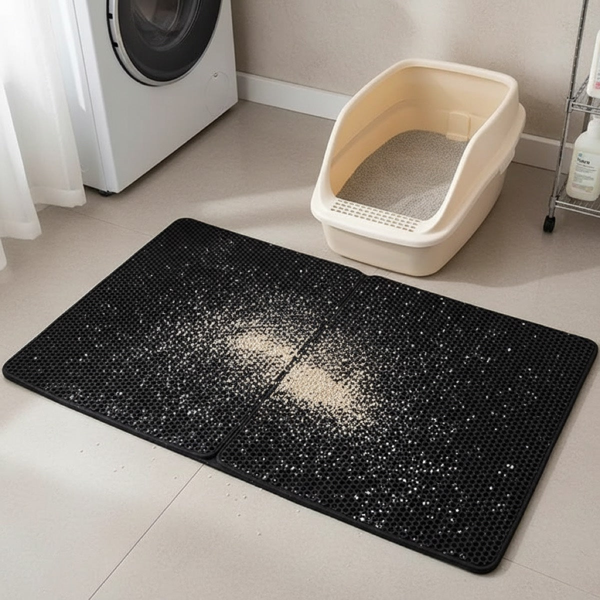 Litter mat catching litter